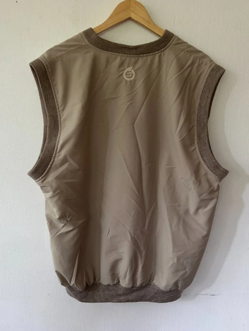 Sunderland of Scotland‎ Tan Golf Vest Mens Large USGA Vneck Made in USA Pullover